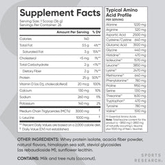 Sports Research Whey Protein Isolate vanilla shaker for versatile smoothies and drinks