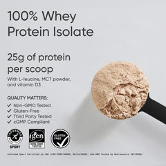 Sports Research Whey Protein scoop measures 25g protein per serving for recovery.
