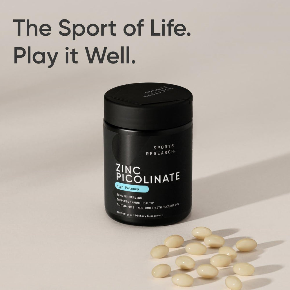 Made in USA seal on Sports Research Zinc Picolinate packaging