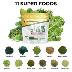 SPR BODY Transformation Super Greens smoothie serving a delicious greens drink