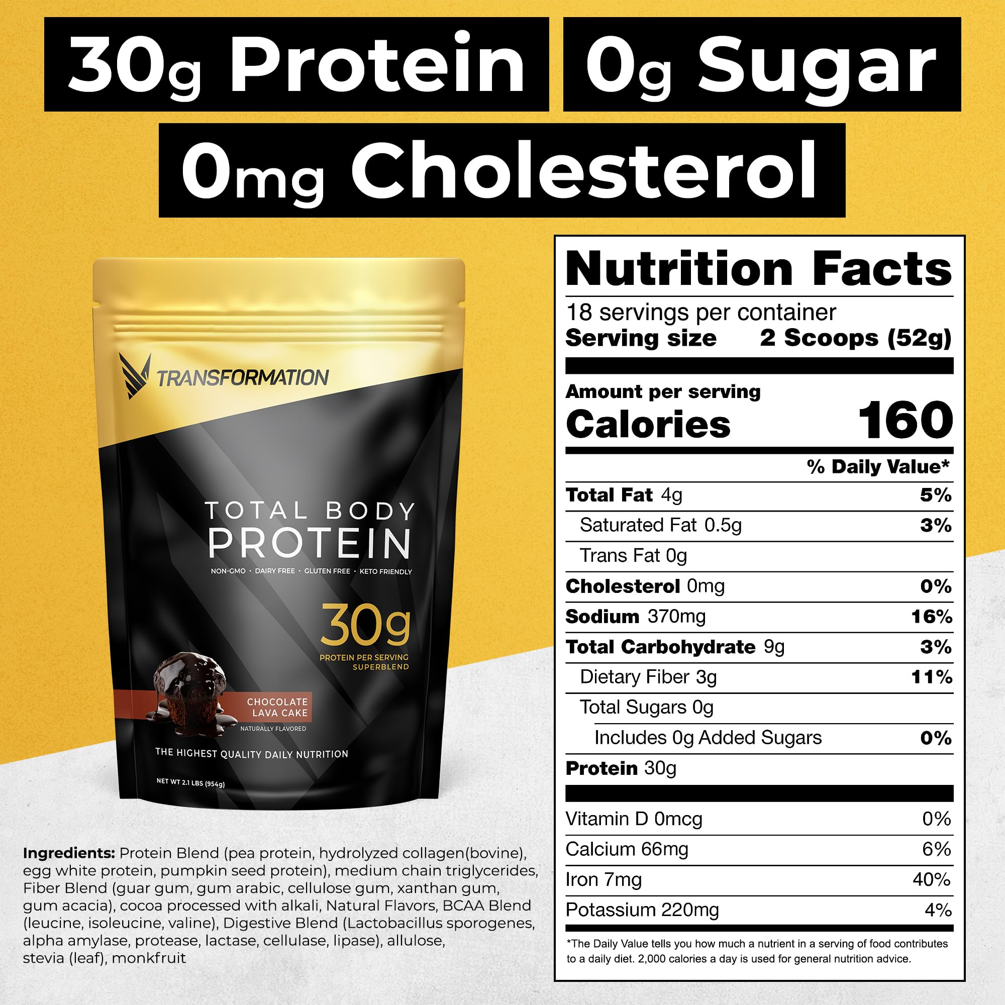 SPR BODY Transformation Protein Super Blend chocolate powder being scooped for convenient daily protein