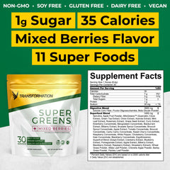 SPR BODY Transformation Super Greens scoop convenient daily portion for nutrient intake