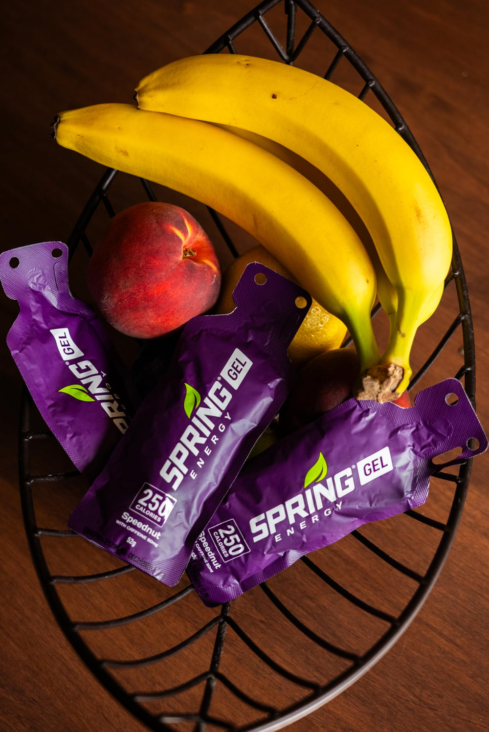 Wrapped SPRING Speednut gel packaging for on-the-go fueling.