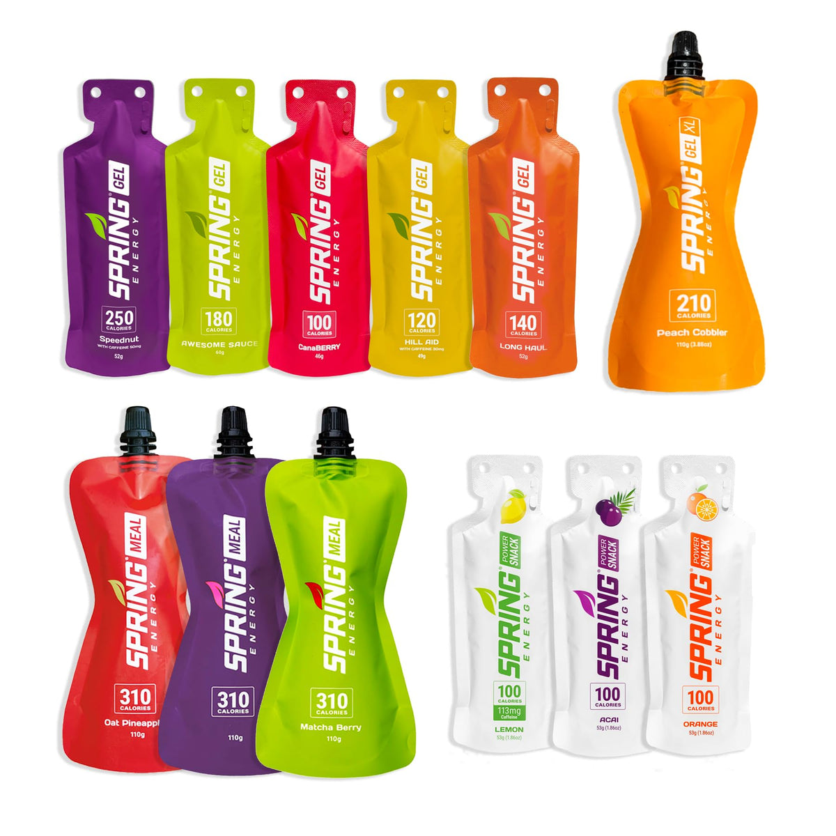 SPRING Sampler gels collection for endurance fueling on long runs