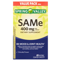 Spring Valley CoQ10 label detail highlights potency and daily use.