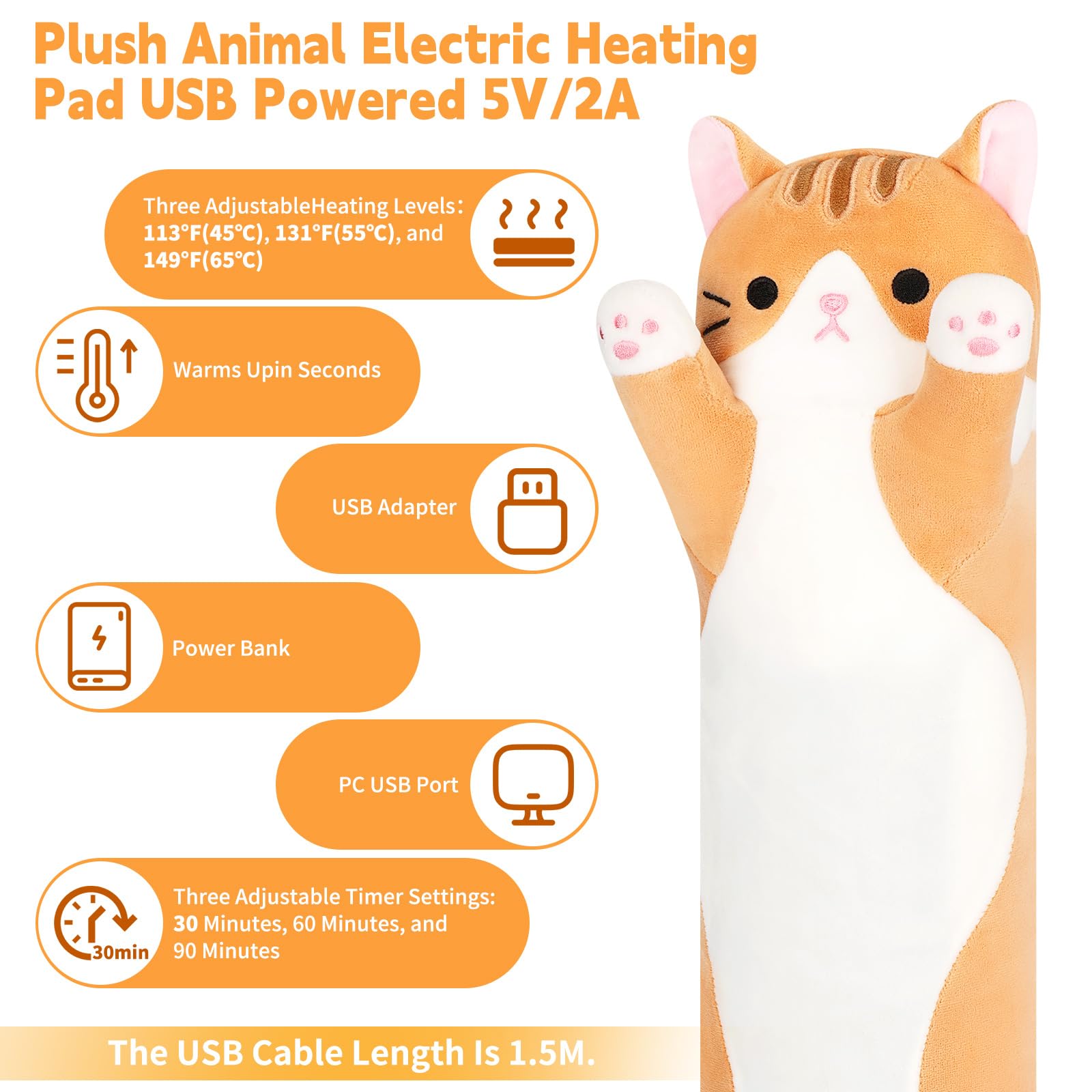 Sprinqdawin cat heating pad belly heating element for targeted warmth