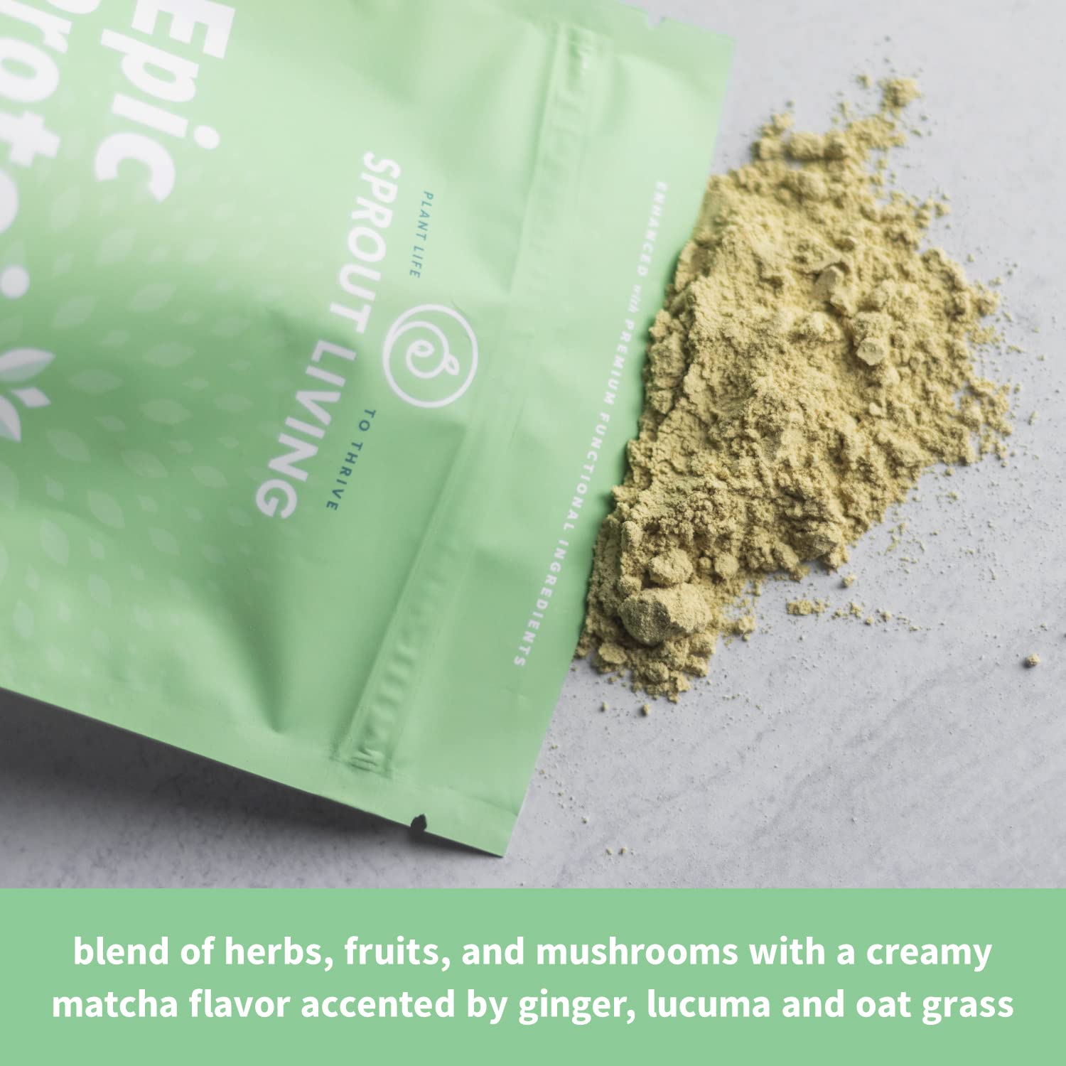 Nootropics and adaptogens image highlighting Ashwagandha and Lion's Mane in Epic Protein.