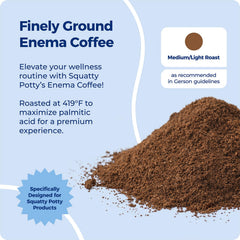 Squatty Potty Enema Coffee sealed resealable pouch for freshness.
