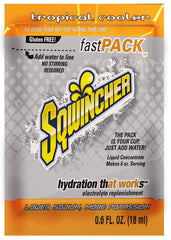 Sqwincher orange fast pack packet for rapid electrolyte replacement in hot conditions.