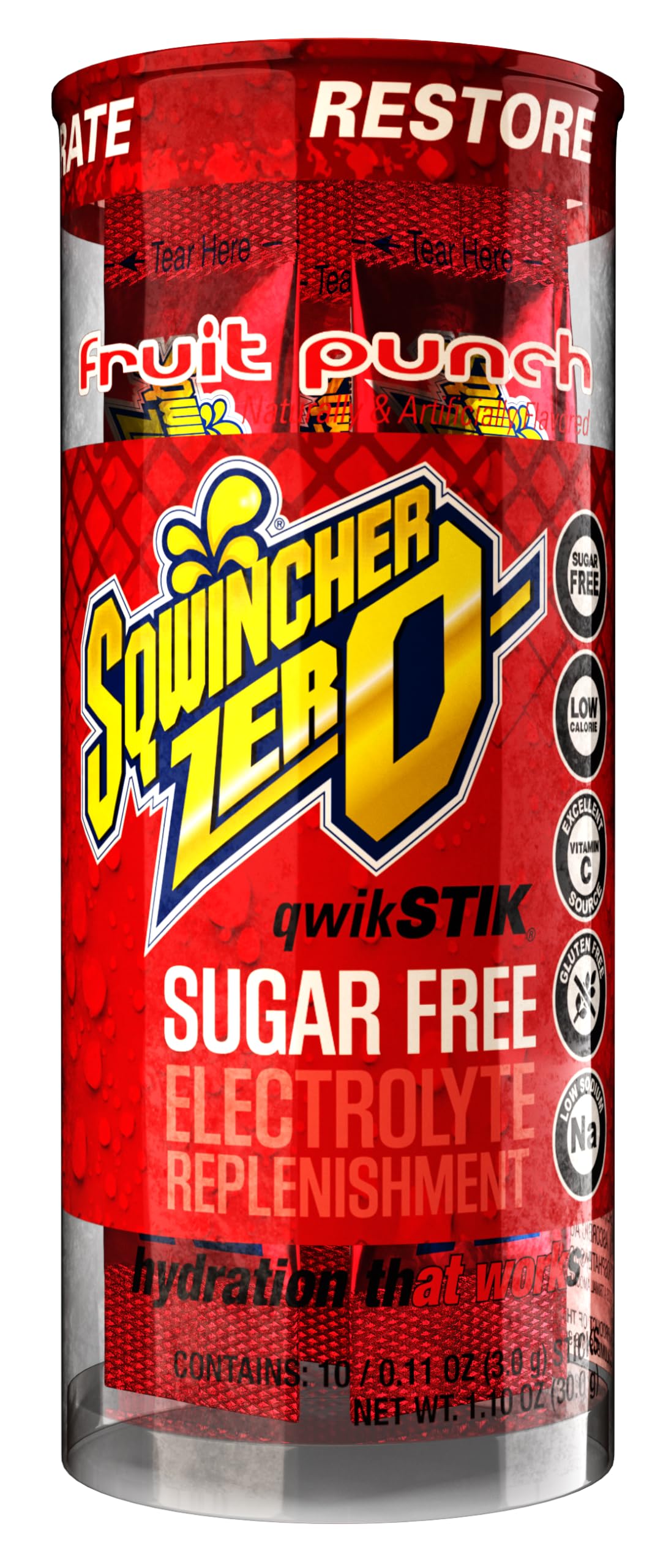 Sqwincher Zero Qwik Stik on-the-go packet for gym bag hydration