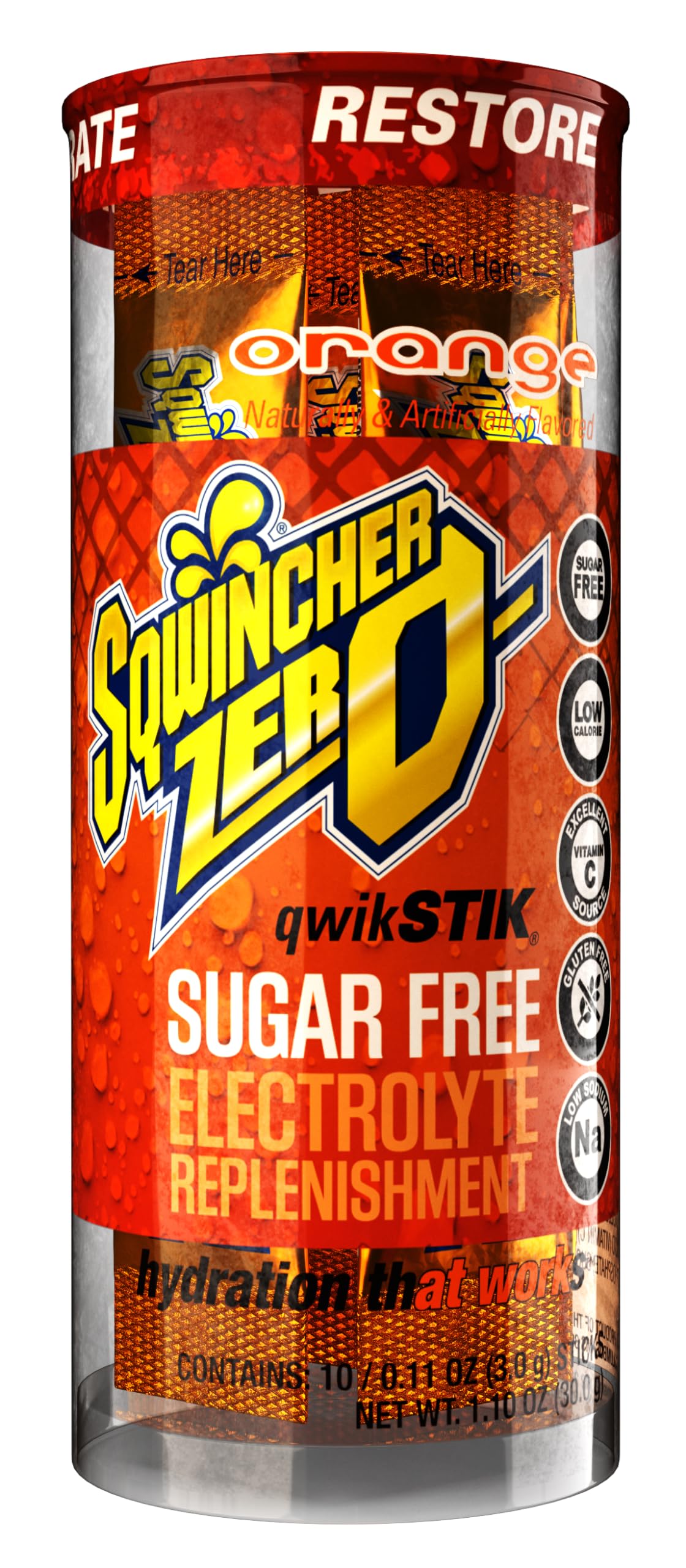 Sqwincher Zero Qwik Stik outdoor use packet for steady hydration outdoors