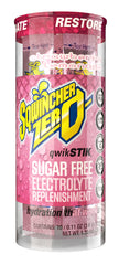 Sqwincher Zero Qwik Stik single-serve packet quickly dissolves in water