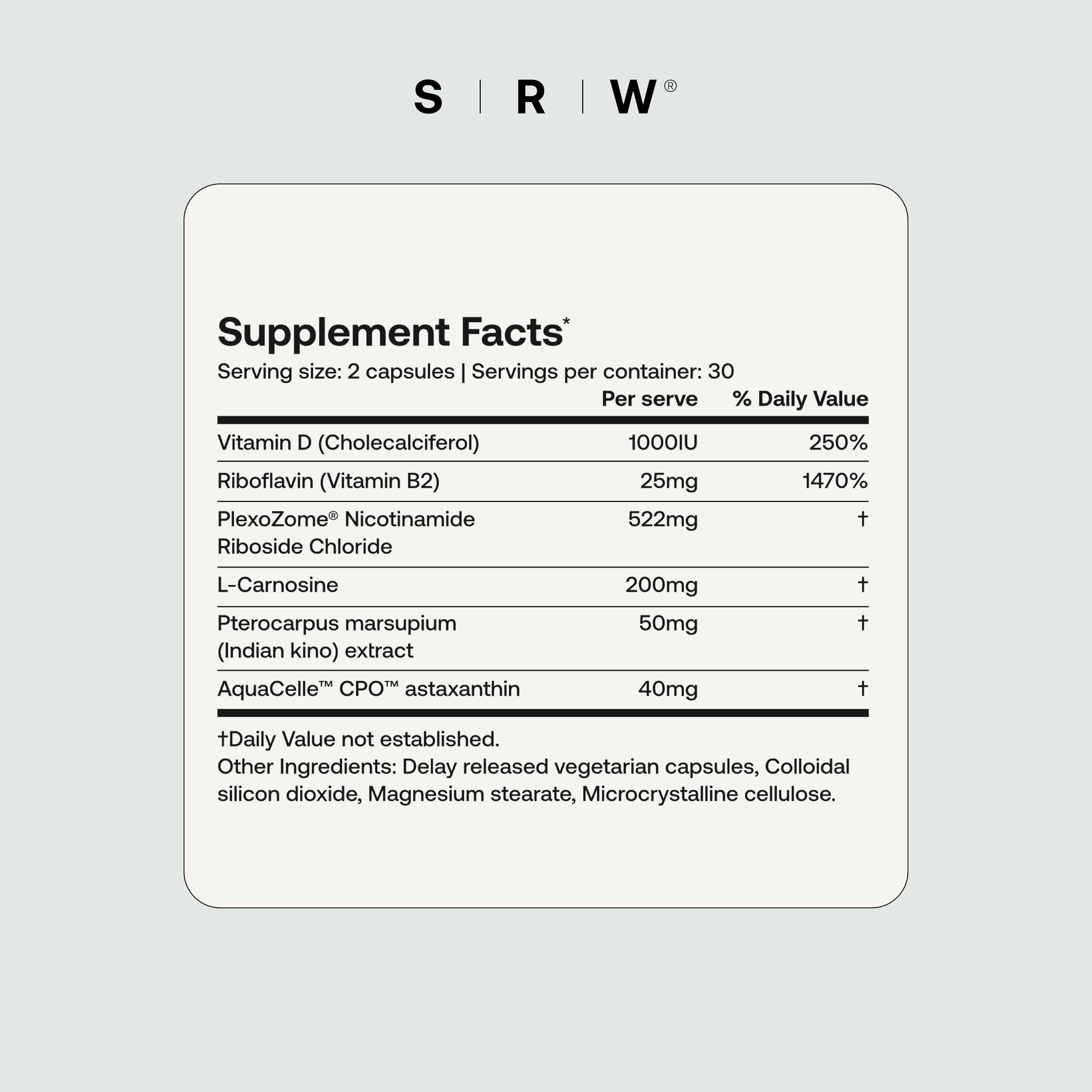 SRW Cel² Nourishment packaging on display conveys convenient daily use