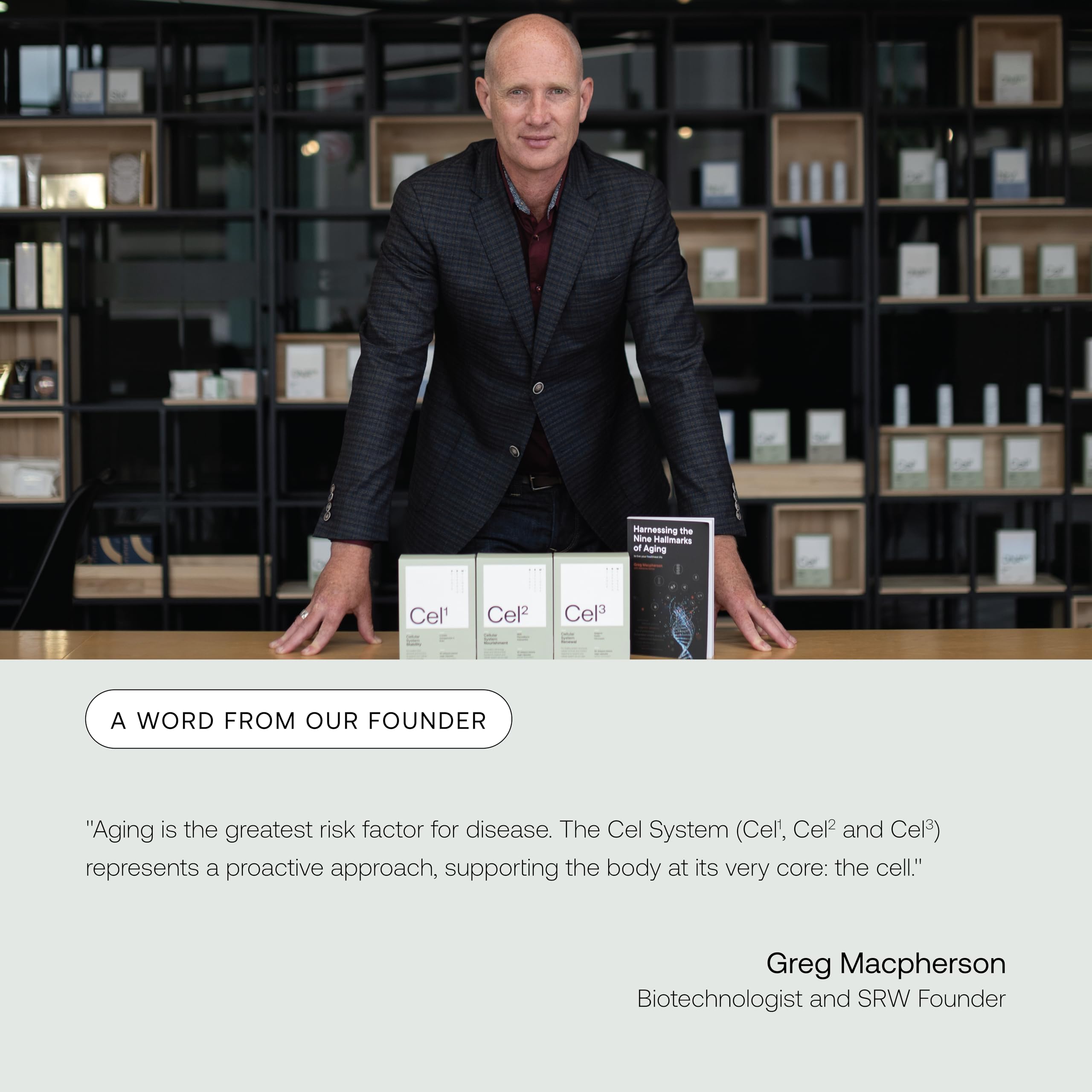SRW Cel² Nourishment lifestyle scene suggests daily energy and mitochondrial support