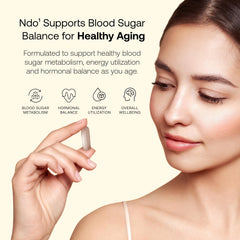 SRW Ndo¹ Equilibrium capsules close-up highlighting plant-based ingredients.
