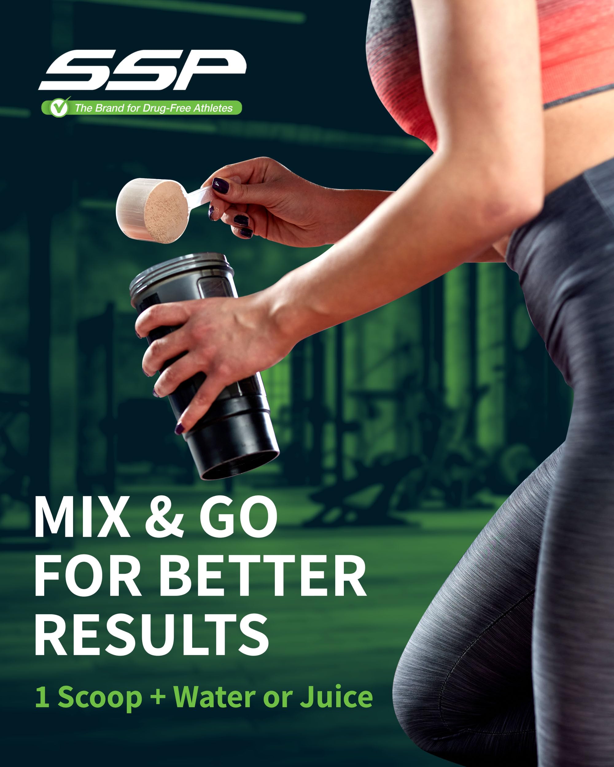 SSP Creatine Monohydrate bottle on a shelf signaling trusted quality.