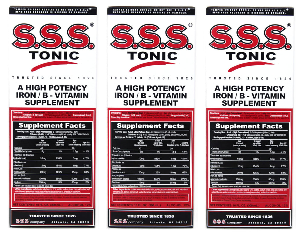 Daily use with S.S.S. Tonic supports energy and vitality
