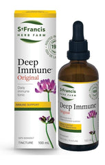 St. Francis Deep Immune tincture bottle with eight-adaptogen blend for daily immune support.