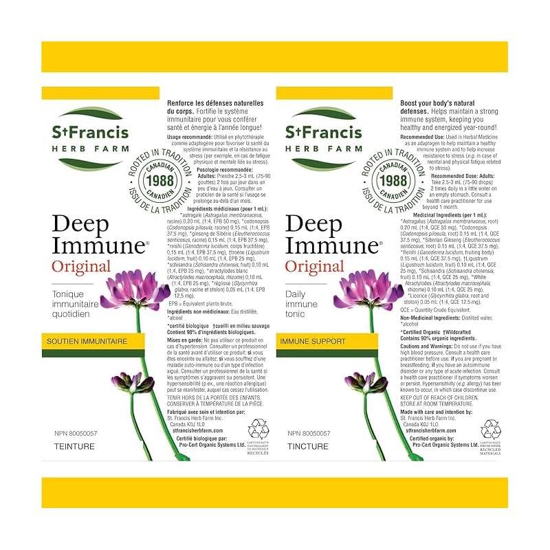 St. Francis Deep Immune drops close-up showing convenient dropper for precise dosing.
