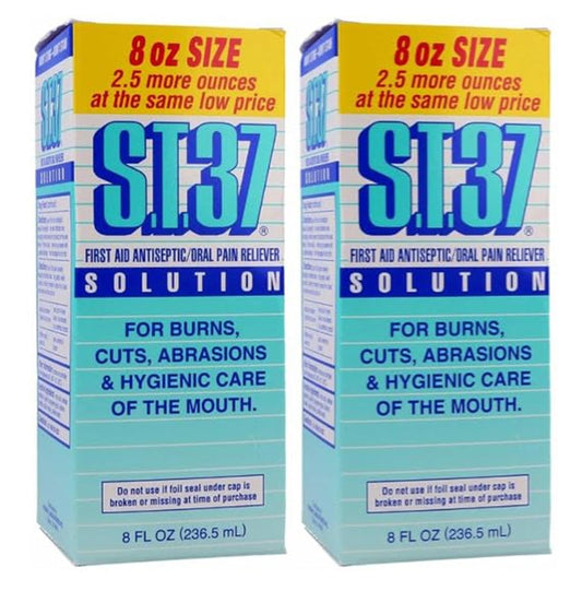 S.T.37 Liquid Mouth Wash bottle showing 8 oz size for two-pack.