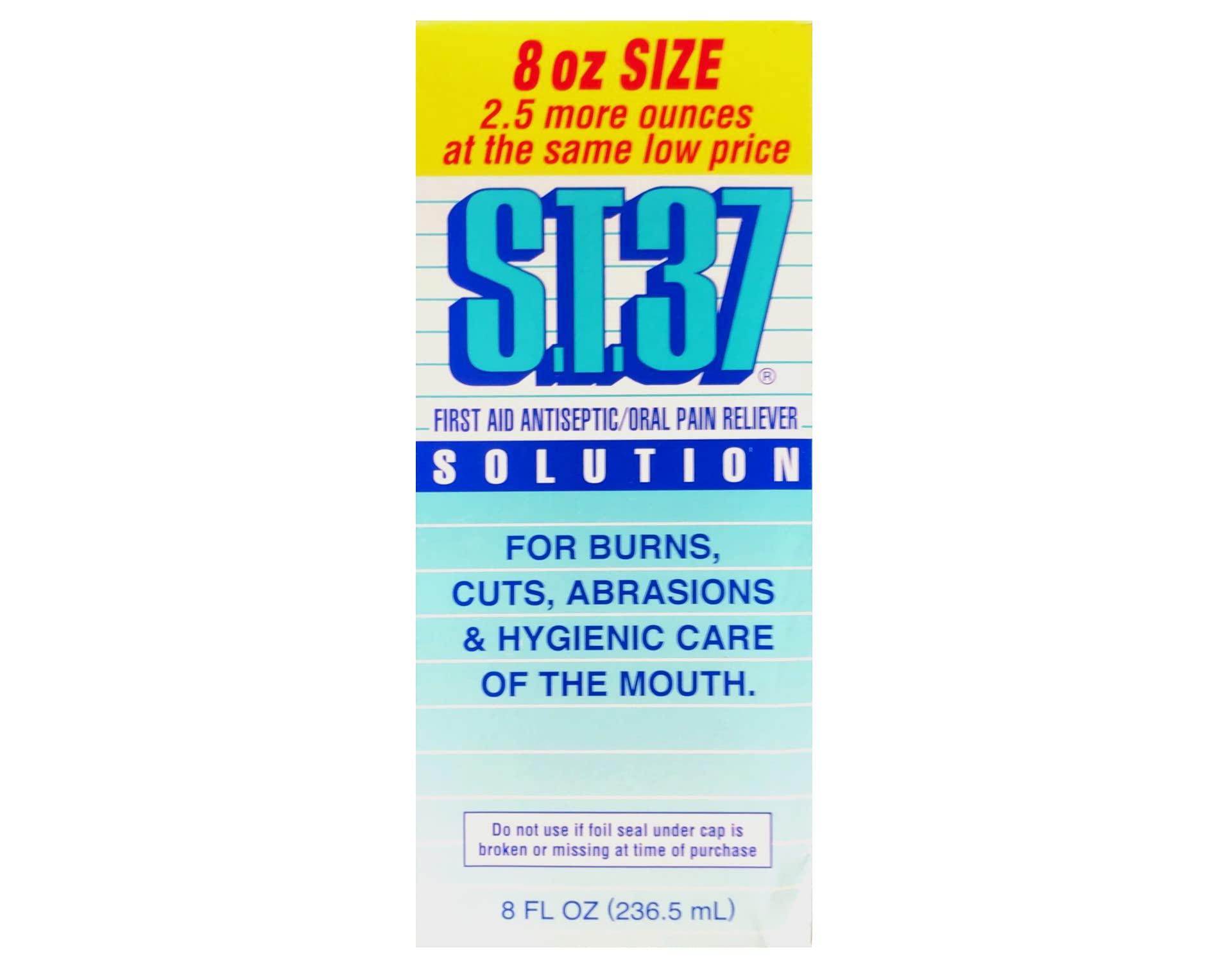 S.T.37 Mouth Wash 2-pack packaging front highlights soothing antiseptic solution.