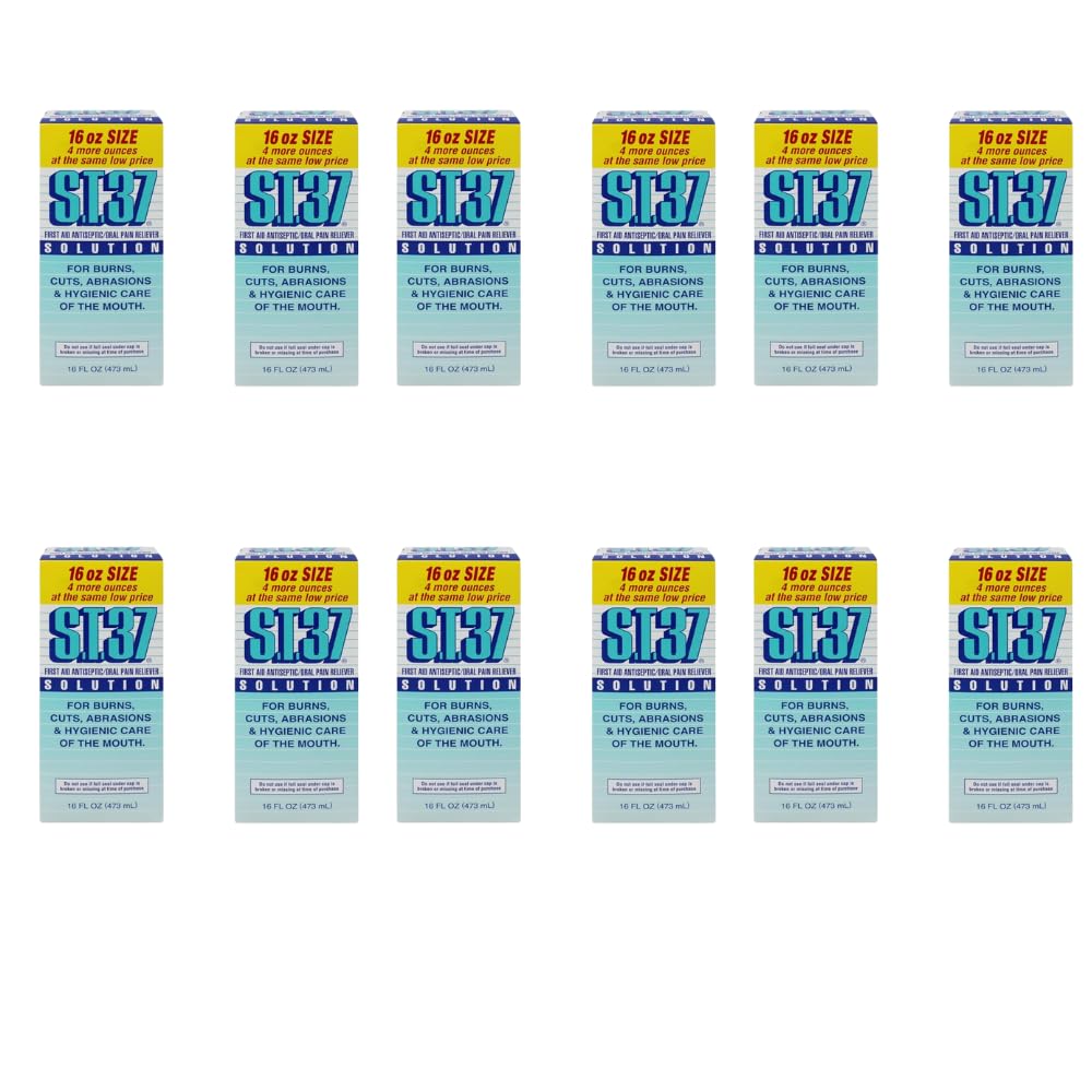 ST 37 mouthwash 16oz bottle for soothing oral discomfort and minor mouth injuries
