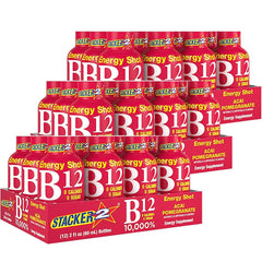 Stacker 2 Vitamin B Complex Shot with Acai Pomegranate for quick, sugar-free energy lift