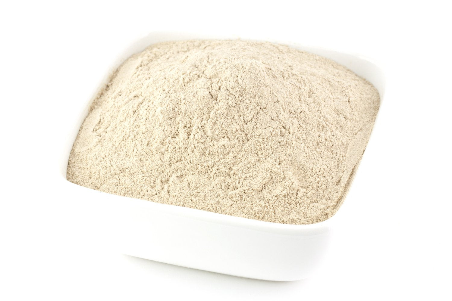 Stakich American Ginseng Root Powder pouring captures smooth blend into beverages.