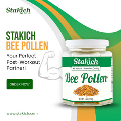 Bee pollen granules added to a smoothie bowl for a subtle lift