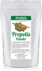 Stakich Bee Propolis Powder jar showing pure propolis for easy mixing into foods