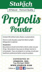 Stakich Bee Propolis Powder spoon pour demonstrates quick prep for adding to meals
