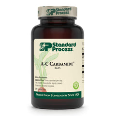 Standard Process A-C Carbamide bottle with capsules demonstrates urinary wellness support