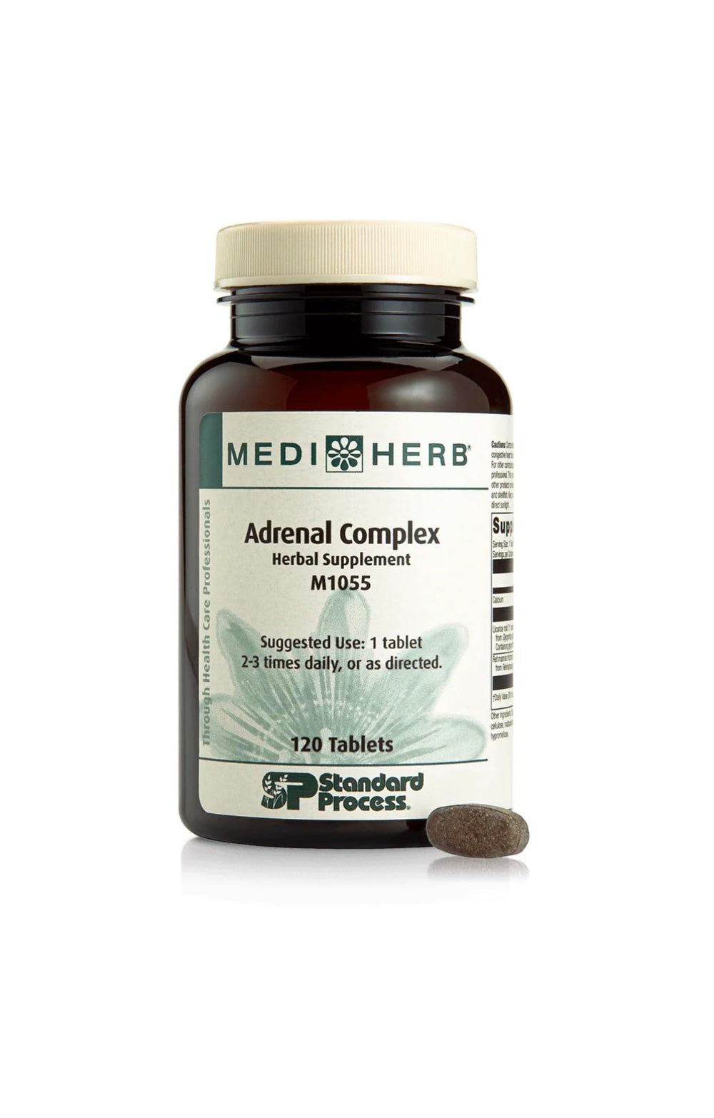 Standard Process Adrenal Complex bottle front view, supports daily energy balance and stress adaptation.