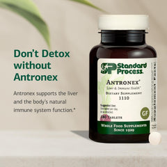 Standard Process Antronex bottle cap close-up emphasizes easy daily dosing.