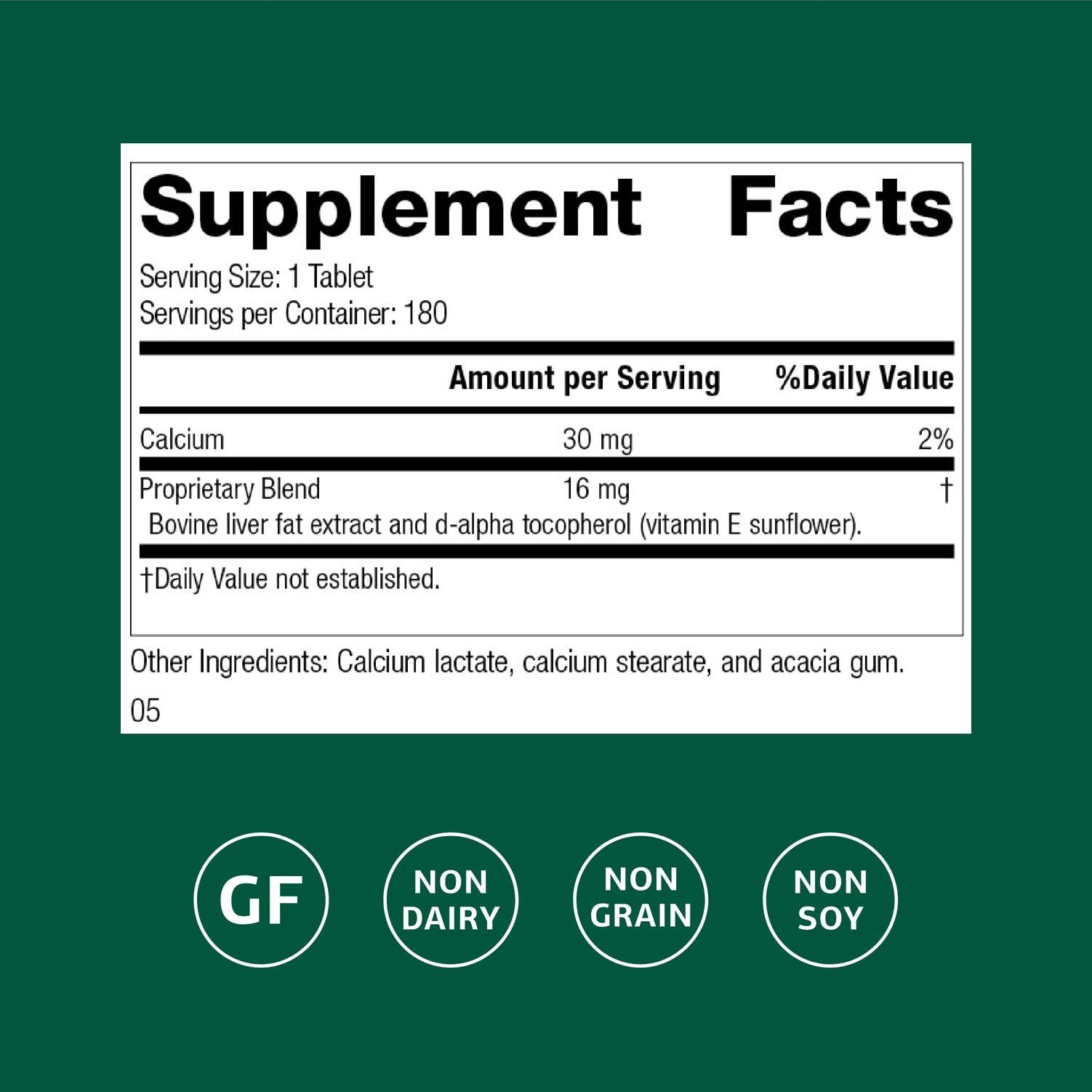 Standard Process Antronex label close-up shows 180-tablet serving and product quality.