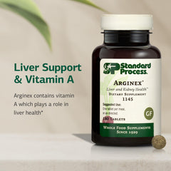 Close-up of Arginex capsules emphasizing simple whole-food components
