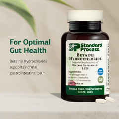 Standard Process Betaine HCl tablets front view for easy daily use
