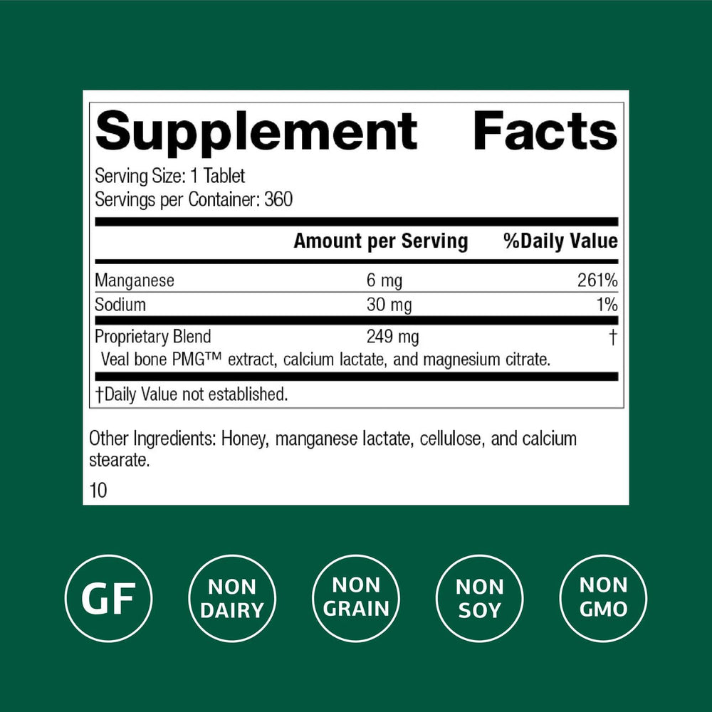 Biost veal bone PMG extract close-up highlights nutrient profile.