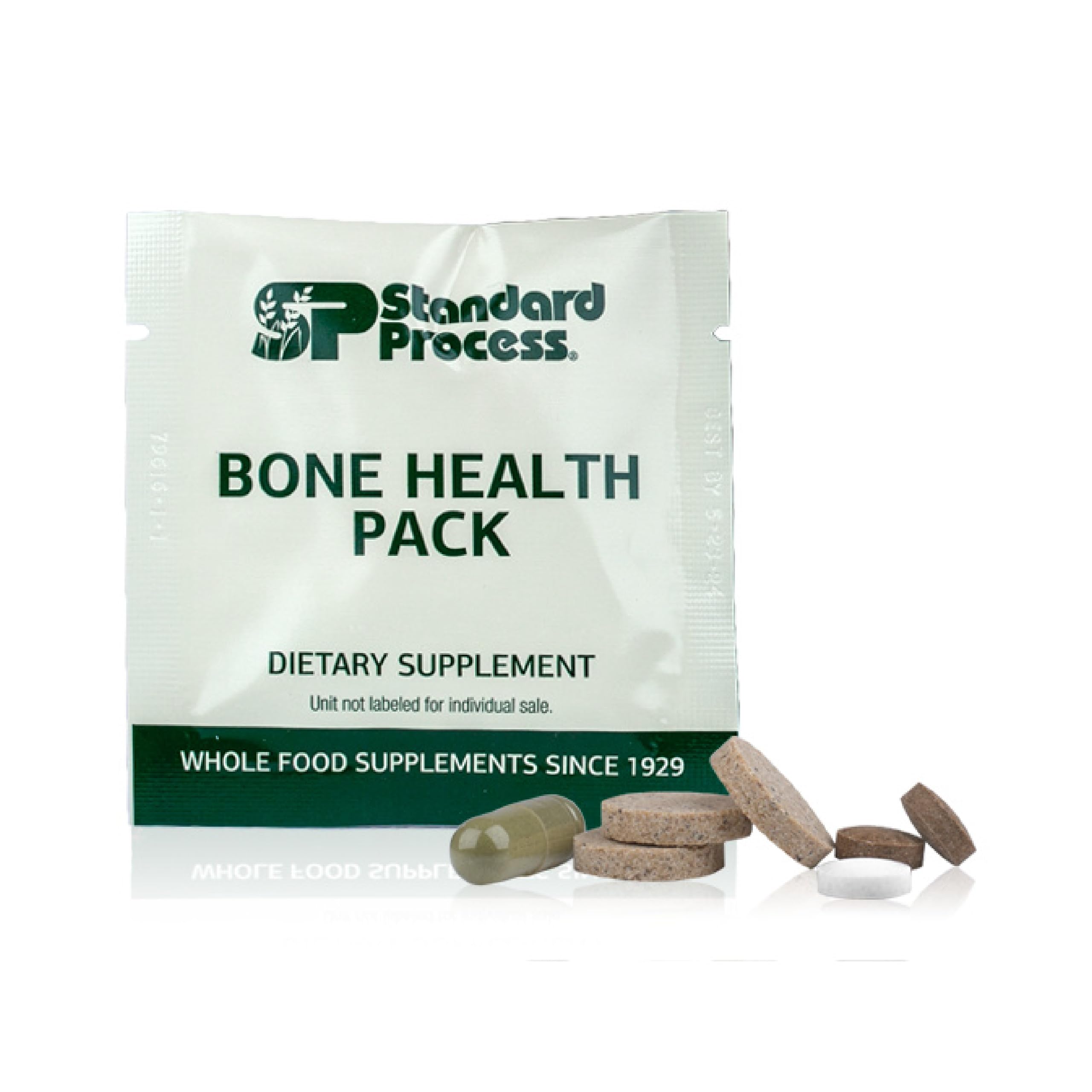 Standard Process Bone Health Pack box front with 60 daily packets for bone support.