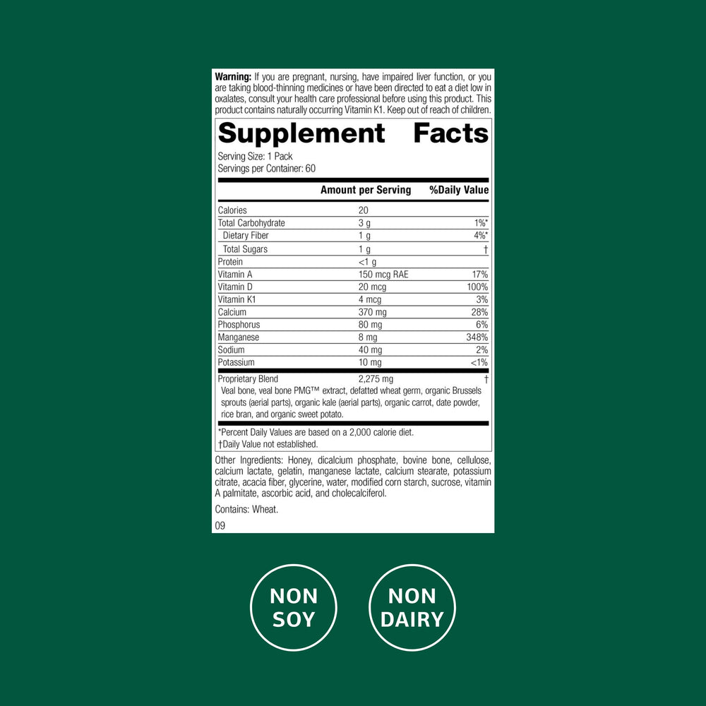 Standard Process Bone Health Pack individual packets for convenient daily use.