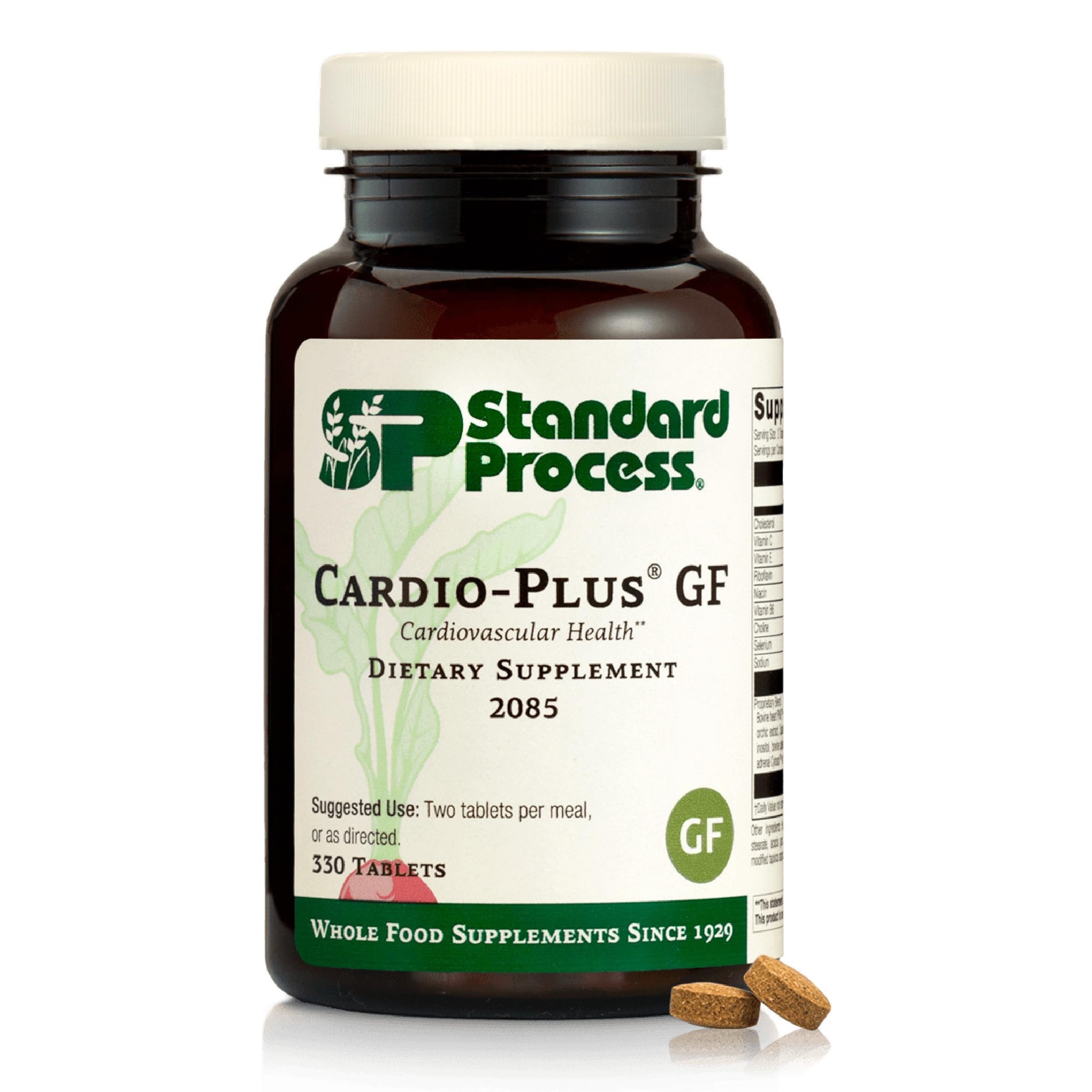 Standard Process Cardio-Plus GF bottle front view showing heart health support.