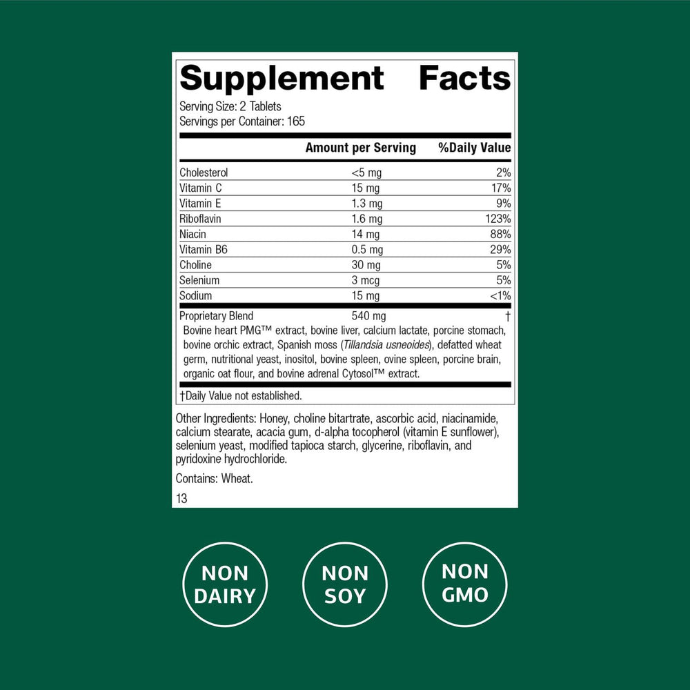 Standard Process Cardio-Plus label details highlighting clean ingredients