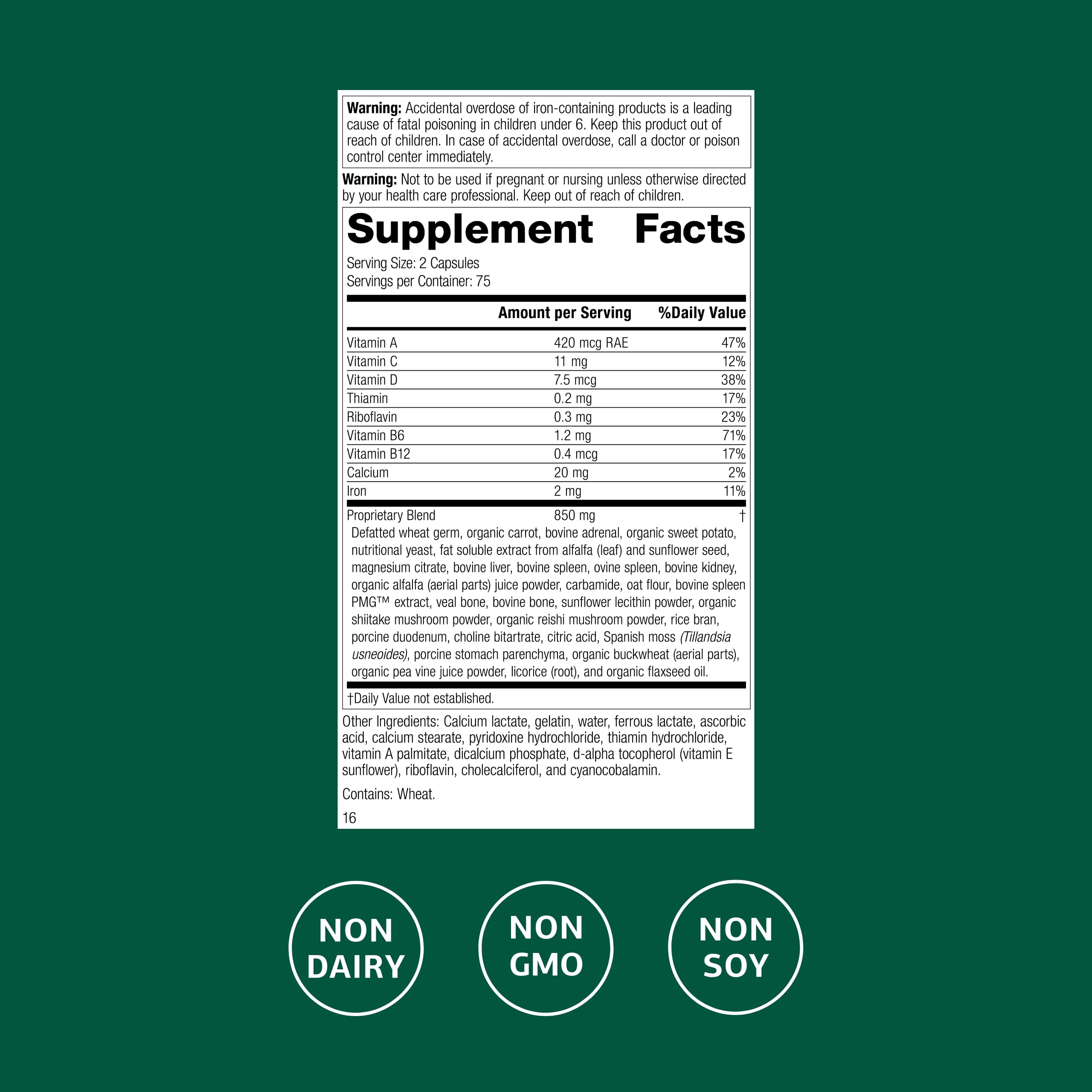 Standard Process Catalyn Iron tablets shown for daily vitality support.