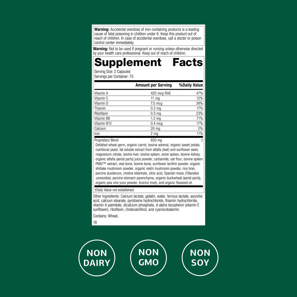 Standard Process Catalyn Iron tablets shown for daily vitality support.