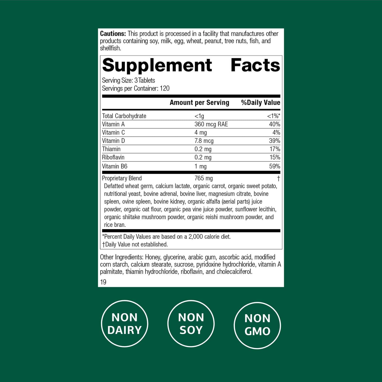 Standard Process Catalyn tablets close-up for daily vitamin intake