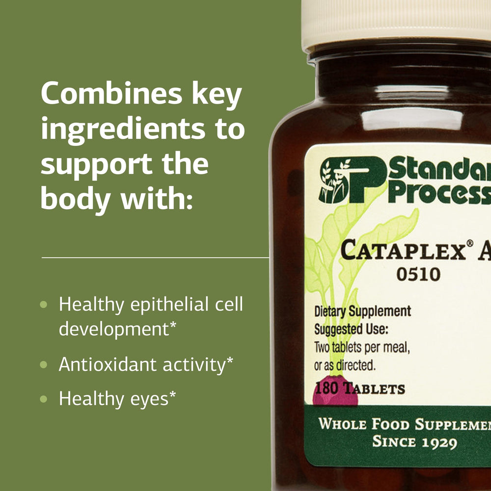 Cataplex A ingredients graphic with whole-food sources