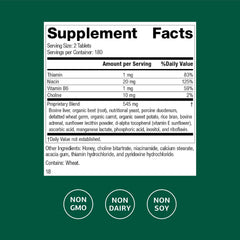 Standard Process Cataplex B bottle close-up highlighting rich B-complex nutrition.