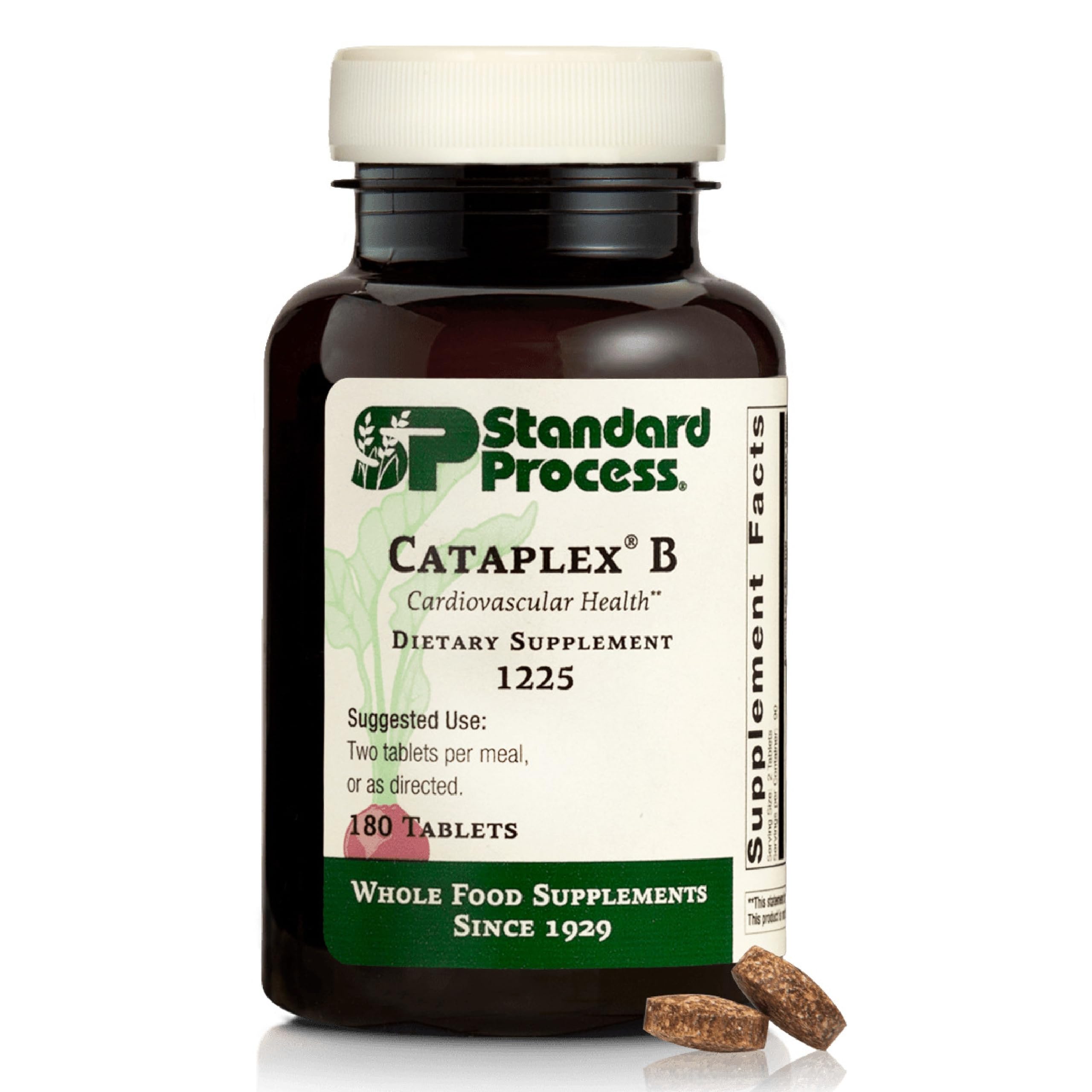 Standard Process Cataplex B bottle front showing energy support.