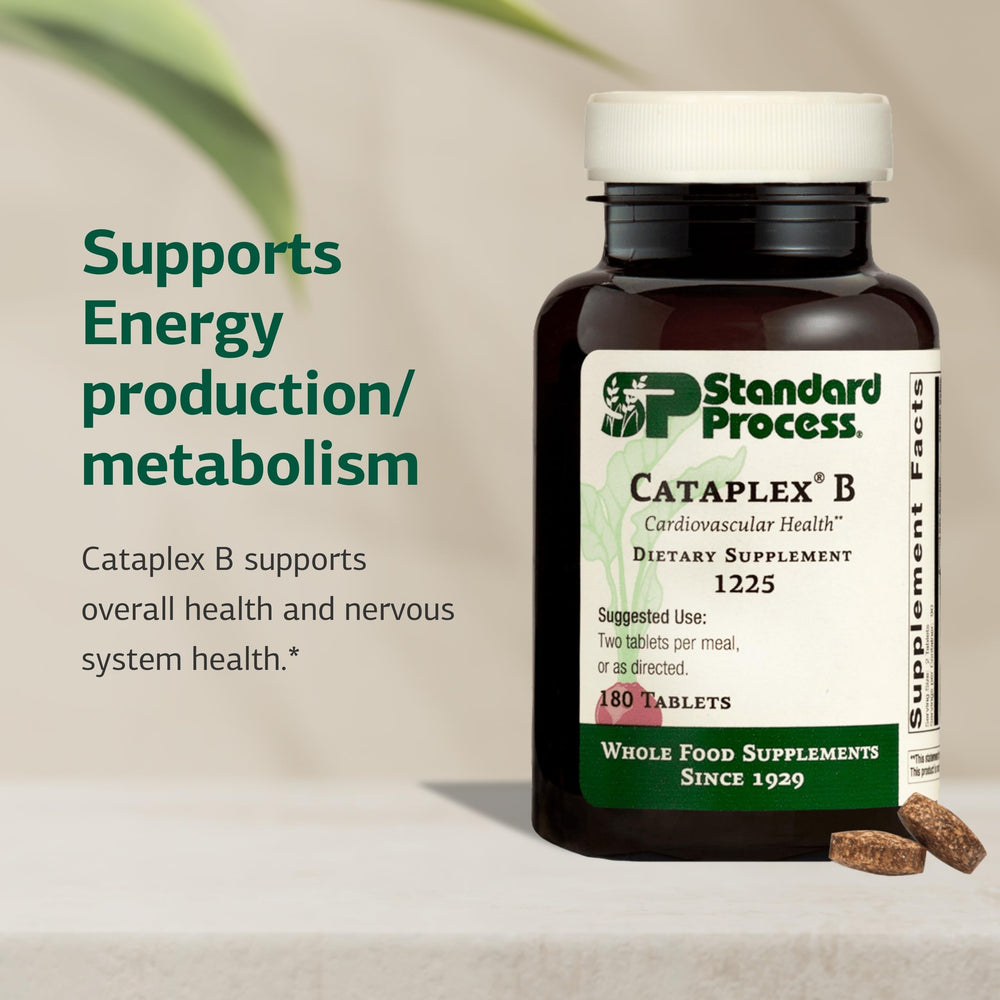 Cataplex B label close-up emphasizing product ingredients.