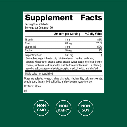 Cataplex B tablets close-up highlighting B vitamins for energy.